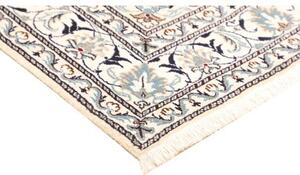 Tappeto Nain Kashmar Medaglione Floreale Rosso Avorio 145x205 Cm