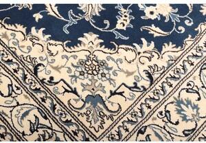 Tappeto Nain Kashmar Medaglione Floreale Blu Avorio 168x240 Cm