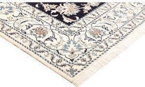 Tappeto Nain Kashmar Floreale Blu Scuro Bianco Avorio 188x282 Cm