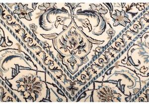 Tappeto Nain Kashmar Medaglione Floreale Marrone Scuro Avorio 203x288 Cm