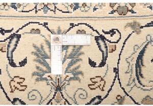 Tappeto Nain Kashmar Floreale Blu Scuro Bianco Avorio 188x282 Cm