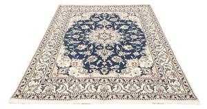 Tappeto Nain Kashmar Medaglione Floreale Blu Avorio 153x207 Cm