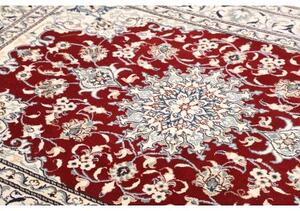 Tappeto Nain Kashmar Medaglione Floreale Rosso Avorio 145x205 Cm