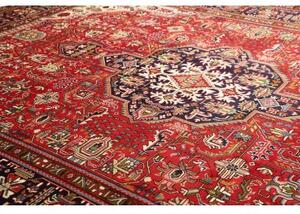 Tappeto Tabriz Stilizzato Rosso Blu Scuro 304x399 Cm
