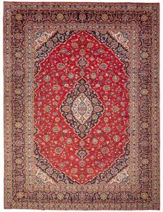 Tappeto Ardakan Medaglione Floreale Rosso Blu Scuro 260x350 Cm