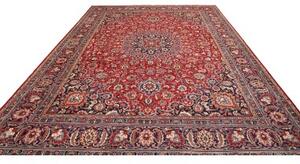 Tappeto Kashmar Medaglione Floreale Rosso Blu Scuro 295x393 Cm