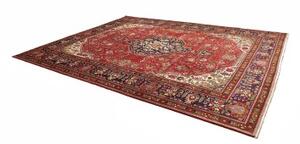 Tappeto Tabriz Stilizzato Rosso Blu Scuro 304x399 Cm