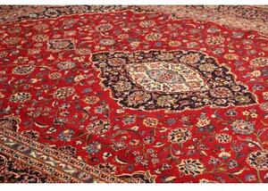 Tappeto Ardakan Medaglione Floreale Rosso Blu Scuro 260x350 Cm