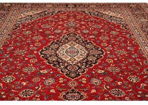 Tappeto Ardakan Medaglione Floreale Rosso Blu Scuro 260x350 Cm