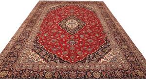 Tappeto Ardakan Medaglione Floreale Rosso Blu Scuro 260x350 Cm