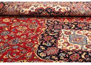 Tappeto Ardakan Medaglione Floreale Rosso Blu Scuro 257x348 Cm