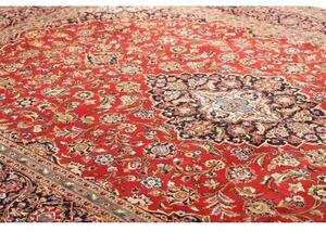 Tappeto Ardakan Medaglione Floreale Rosso Blu Scuro 256x376 Cm