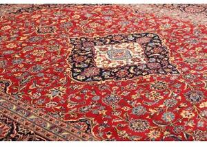 Tappeto Ardakan Medaglione Floreale Rosso Blu Scuro 257x348 Cm