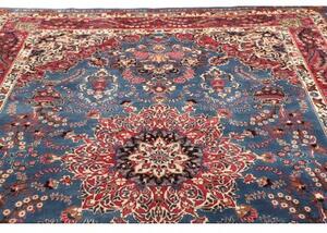 Tappeto Kashmar Medaglione Floreale Blu Rosso 246x350 Cm