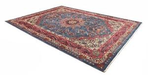 Tappeto Kashmar Medaglione Floreale Blu Rosso 246x350 Cm