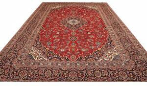 Tappeto Ardakan Medaglione Floreale Rosso Blu Scuro 300x410 Cm