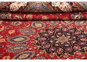 Tappeto Sarough Medaglione Floreale Rosso Blu Scuro 298x390 Cm