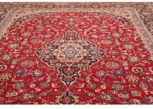 Tappeto Kashmar Medaglione Floreale Rosso Blu Scuro 297x410 Cm