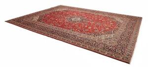 Tappeto Ardakan Medaglione Floreale Rosso Blu Scuro 300x410 Cm