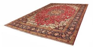 Tappeto Tabriz Medaglione Floreale Rosso Blu Scuro 298x410 Cm