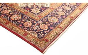 Tappeto Tabriz Medaglione Floreale Rosso Blu Scuro 298x410 Cm