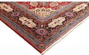 Tappeto Sarough Medaglione Floreale Rosso Blu Scuro 298x390 Cm