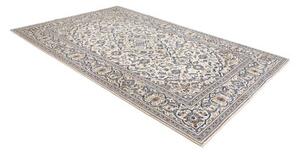 Tappeto Kashan Medaglione Floreale Avorio Blu Cobalto 200x300 Cm