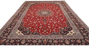 Tappeto Ardakan Medaglione Floreale Rosso Blu Scuro 295x400 Cm