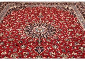 Tappeto Ardakan Medaglione Floreale Rosso Blu Scuro 295x400 Cm