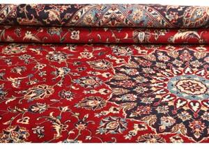 Tappeto Ardakan Medaglione Floreale Rosso Blu Scuro 295x400 Cm