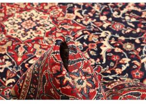 Tappeto Mahal Medaglione Floreale Blu Notte Rosso Mattone 270x365 Cm