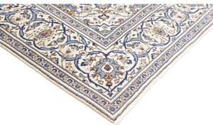 Tappeto Kashan Medaglione Floreale Avorio Blu 195x305 Cm