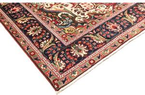 Tappeto Tabriz Medaglione Floreale Rosso Blu Scuro 200x295 Cm