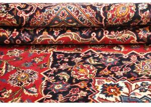 Tappeto Ardakan Medaglione Floreale Rosso Blu Scuro 305x415 Cm