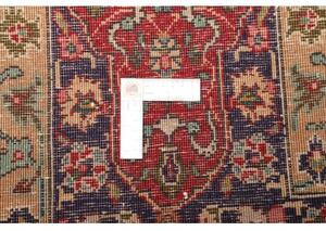 Tappeto Tabriz Medaglione Floreale Blu Notte Rosso Cremisi 300x395 Cm