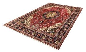 Tappeto Tabriz Medaglione Floreale Rosso Blu Scuro 200x295 Cm