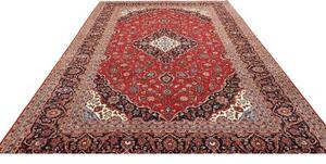 Tappeto Ardakan Medaglione Floreale Rosso Blu Scuro 250x367 Cm