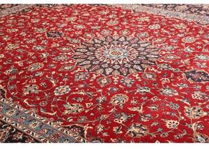 Tappeto Ardakan Medaglione Floreale Rosso Blu Scuro 295x400 Cm