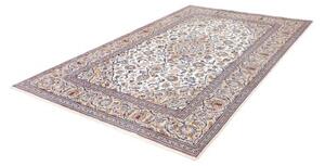 Tappeto Kashan Medaglione Floreale Avorio Blu 195x300 Cm