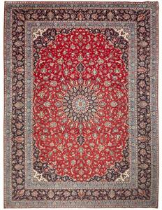 Tappeto Ardakan Medaglione Floreale Rosso Blu Scuro 295x400 Cm