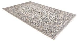Tappeto Kashan Medaglione Floreale Avorio Blu 195x305 Cm