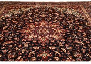 Tappeto Moud Medaglione Floreale Rosso Scuro Avorio 310x410 Cm
