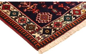 Tappeto Shiraz Stilizzato Rosso Blu Scuro 158x237 Cm