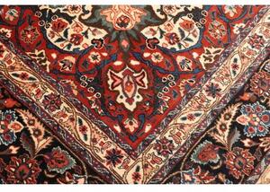 Tappeto Moud Medaglione Floreale Rosso Scuro Avorio 310x410 Cm