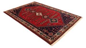 Tappeto Shiraz Stilizzato Rosso Blu Scuro 158x237 Cm