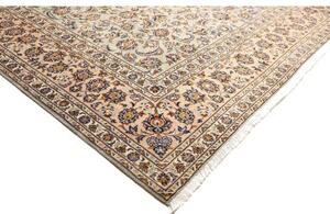Tappeto Kashan Medaglione Floreale Avorio Blu 305x407 Cm