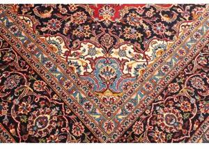 Tappeto Ardakan Medaglione Floreale Rosso Blu Scuro 300x396 Cm