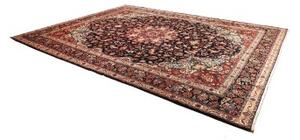 Tappeto Moud Medaglione Floreale Rosso Scuro Avorio 310x410 Cm