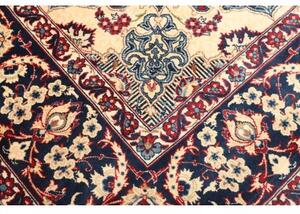 Tappeto Nadjafabad Medaglione Floreale Rosso Blu Scuro 268x370 Cm