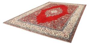 Tappeto Sarough Medaglione Floreale Rosso Bianco Avorio 267x368 Cm